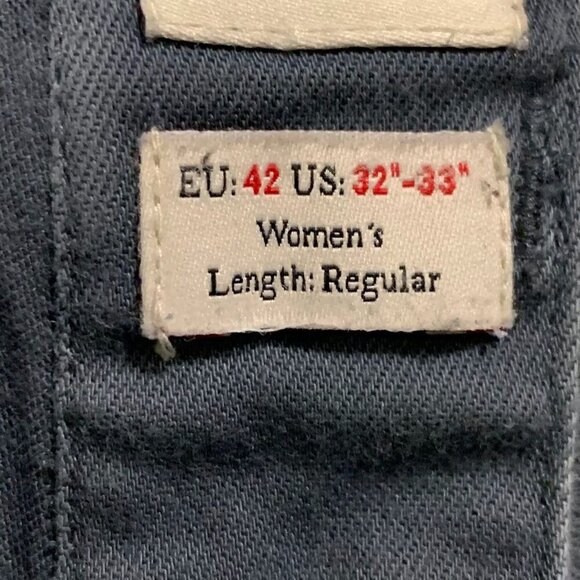 FjallRaven Women's Flat‎ Front Zipper Pocket Cotton Tapered Chinos Size 32 - Picture 8 of 13